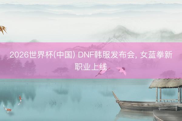 2026世界杯(中国) DNF韩服发布会， 女蓝拳新职业上线