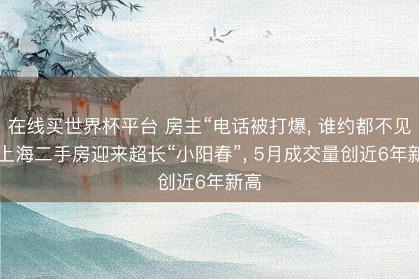 在线买世界杯平台 房主“电话被打爆， 谁约都不见”! 上海二手房迎来超长“小阳春”， 5月成交量创近6年新高