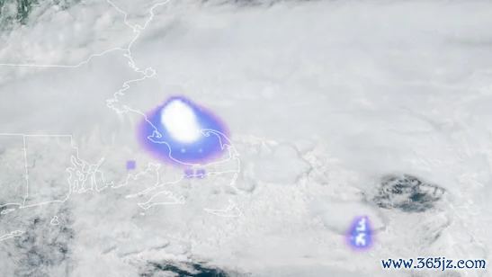 △好意思国国度海洋和大气处分局的舆图显露了该流星参预大气层的位置