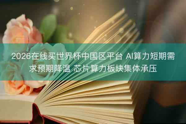 2026在线买世界杯中国区平台 AI算力短期需求预期降温 芯片算力板块集体承压
