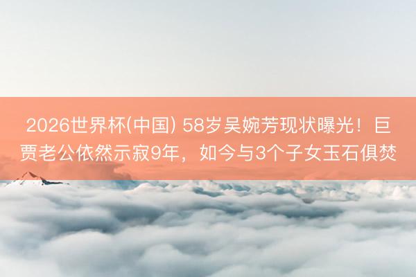 2026世界杯(中国) 58岁吴婉芳现状曝光！巨贾老公依然示寂9年，如今与3个子女玉石俱焚