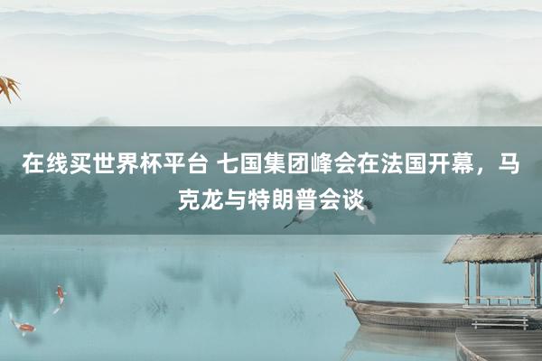 在线买世界杯平台 七国集团峰会在法国开幕，马克龙与特朗普会谈